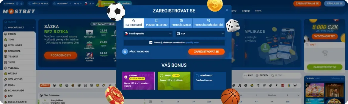 Vyplňte registrační formulář